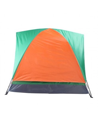 2-Person Double Door Camping Dome Tent Orange & Green