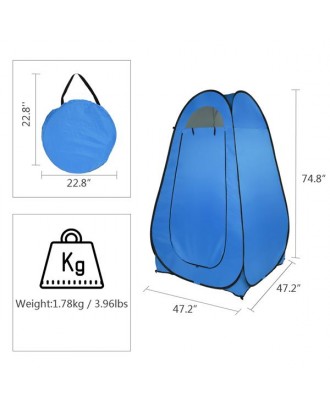 1-2 Person Portable Pop Up Toilet Shower Tent Changing Room Dressing Tent Camping Shelter Blue