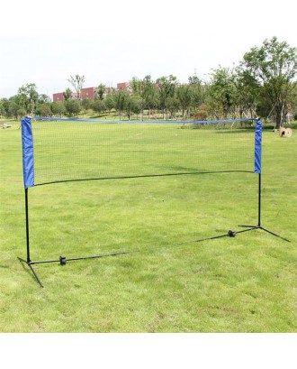Portable Badminton Net Rack 3m Black & Blue