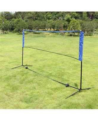 Portable Badminton Net Rack 3m Black & Blue