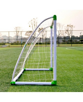 [US-W]6' x 4' Soccer Goal Training Set with Net Buckles Ground Nail Football Sports