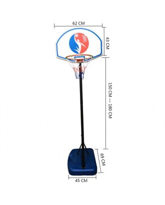 Kids Portable Basketball Stand (Rim Height 1.5-1.8m)  Maxium Applicable Ball Model 5# Blue & Black & White