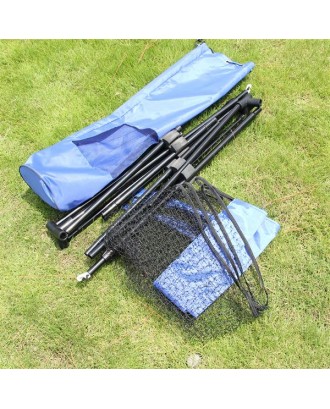 Portable Badminton Net Rack 4.2m Black & Blue