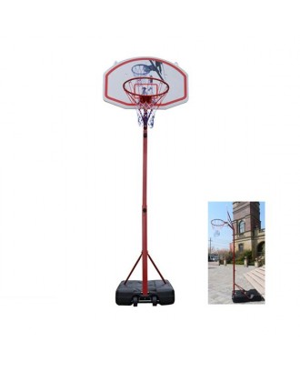 [US-W]Medium Portable Basketball Stand (Rim Height 2.1-2.6m) Maxium Applicable Ball Model 7# Red & Black & White