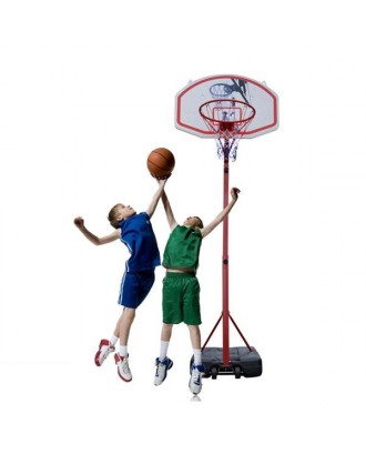 [US-W]Medium Portable Basketball Stand (Rim Height 2.1-2.6m) Maxium Applicable Ball Model 7# Red & Black & White