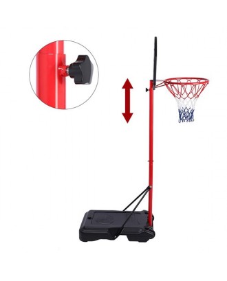 Portable Removable Adjustable Teenager Basketball Rack Black & Red