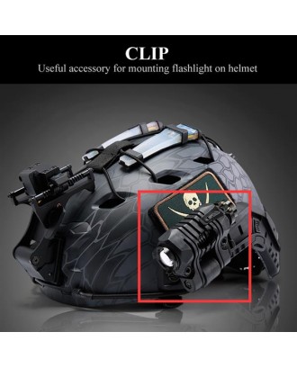 Plastic Quick Release Flashlight Clamp Clip Mount Accessory for Fast Helmet (Black)