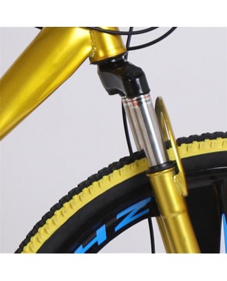Yellow  New Python shaped mountain bike 26 inch one wheel double disc brake gift car export car