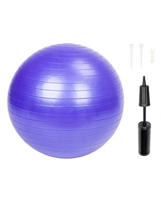 85cm 1600g Gym/Household Explosion-proof Thicken Yoga Ball Smooth Surface Purple