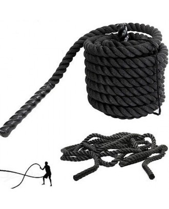 1.5" x 30ft Professional Lightweight Fitness Rope Black