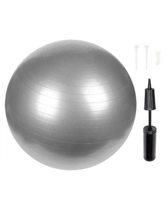 85cm 1600g Gym/Household Explosion-proof Thicken Yoga Ball Smooth Surface Silver