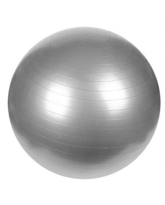 65cm 1050g Gym/Household Explosion-proof Thicken Yoga Ball Smooth Surface Silver