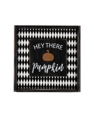 Artisasset HEY THERE PUMPKIN Halloween Hanging Sign Holiday Wall Sign