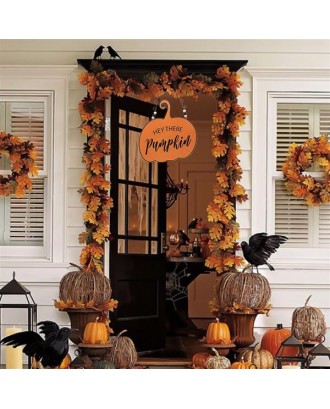Artisasset HEY THERE Pumpkin Halloween Hanging Sign Holiday Wall Sign