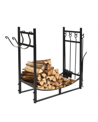 36" Firewood Holder With Tools