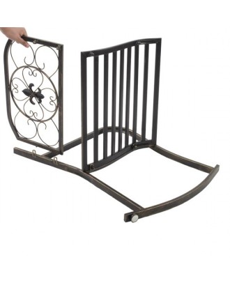 Flat Tube Single Rocking Chair Bronze Color